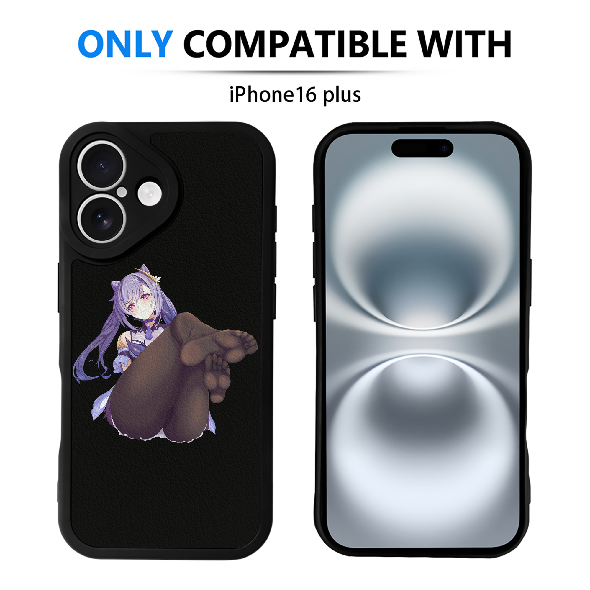 げんし神 刻晴 こくせい genshin Kokusei 【iPhone 16シリーズ対応】シリコンスマホケース（レザー調） 材質：シリコン